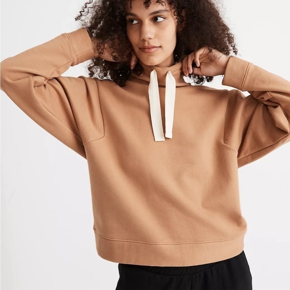 Madewell MWL Ribbed Funnelneck Sweatshirt - Picture 1 of 11